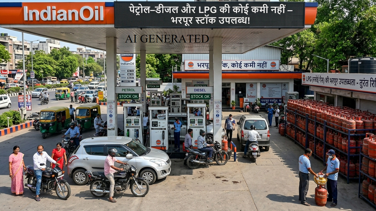 पेट्रोल-डीजल खत्म होने की अफवाहों पर सरकार का बड़ा बयान — 60 दिन का स्टॉक, कोई कमी नहीं