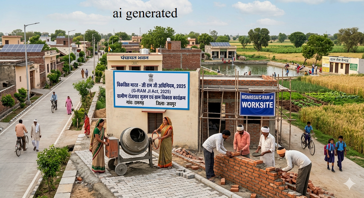 विकसित भारत–जी राम जी अधिनियम 2025 लागू | मनरेगा की जगह अब 125 दिन रोजगार गारंटी