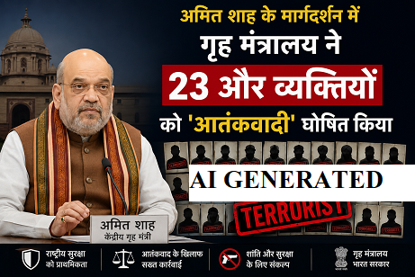 New Delhi: Modi government's major action: 23 more individuals declared terrorists under UAPA, total number reaches 57