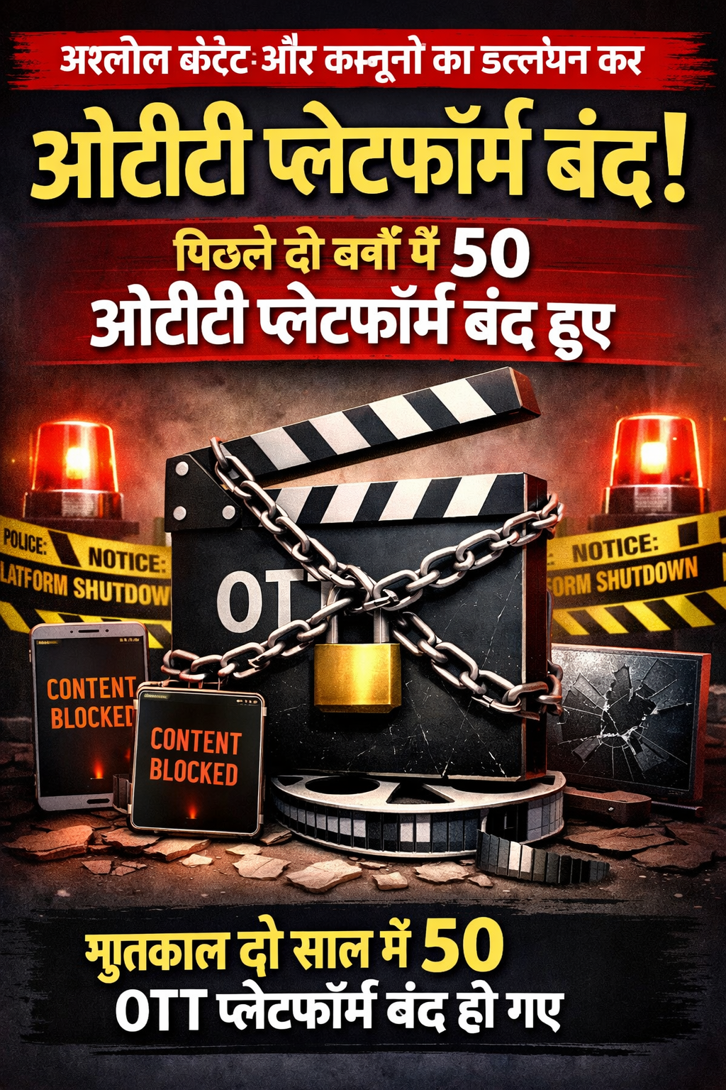 New Delhi: Government takes major digital action: crackdown on pornographic content, 50 OTT platforms shut down in India in two years