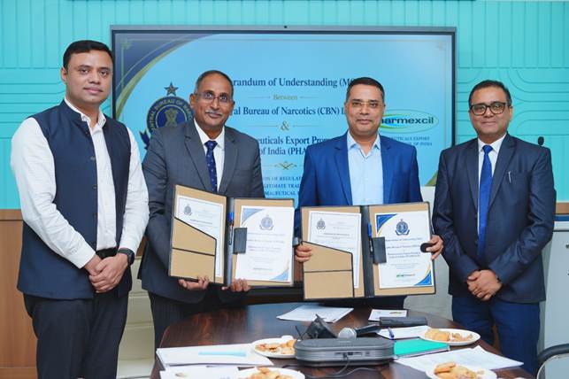CBN-Pharmexcil MoU: Pharma exports to get a boost; crackdown on illicit misuse to intensify.