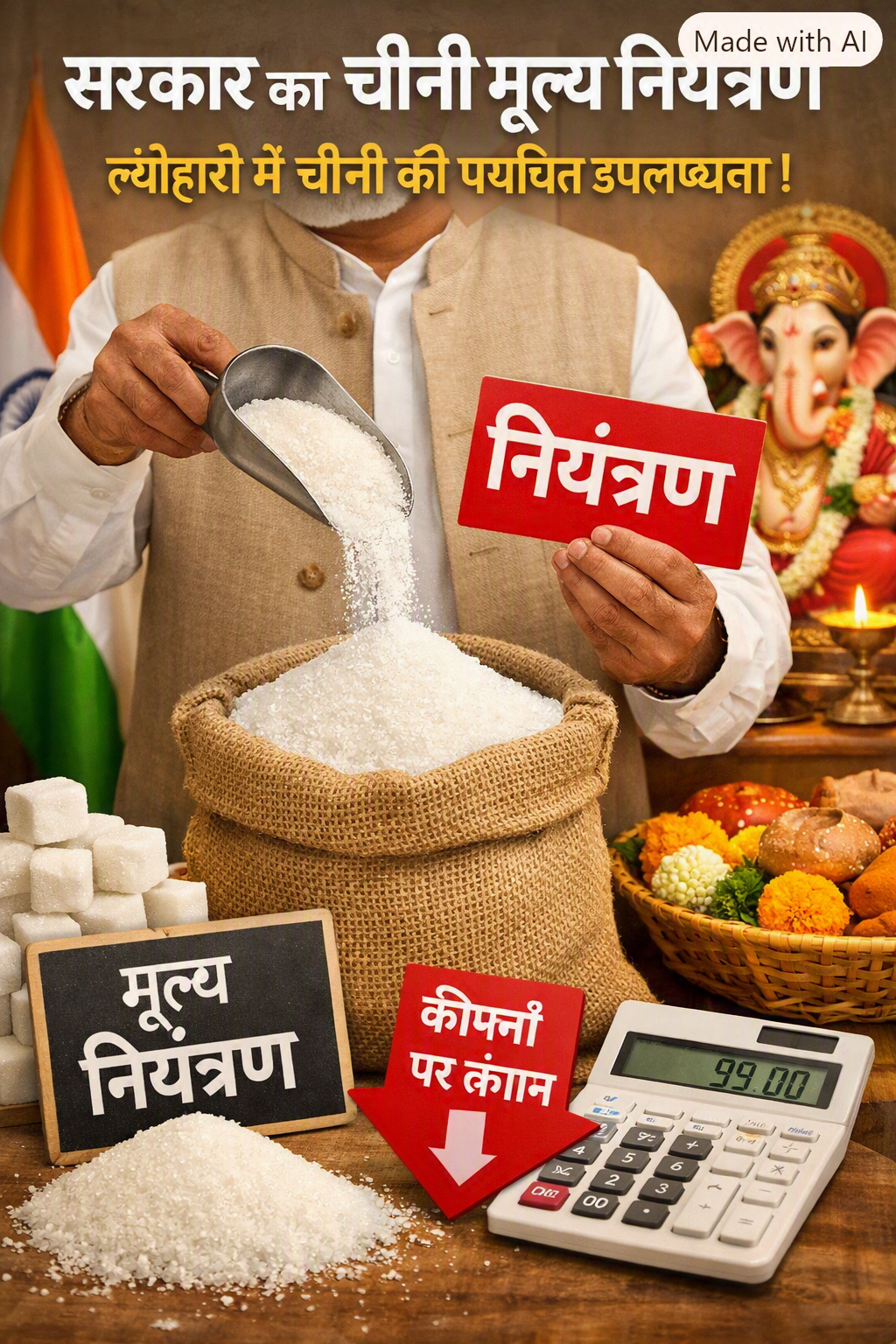 Sugar prices have risen from ₹48 to ₹55.70 per kg; is ethanol to blame? The government has revealed the real reason.