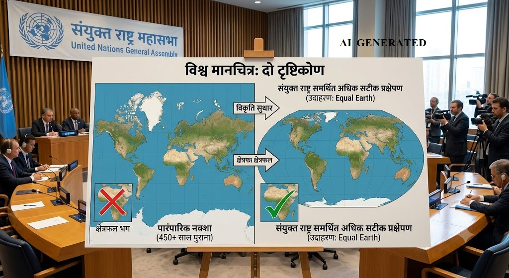 UN New World Map: Major decision on 450-year-old map; backed by 164 countries, opposed by the US.