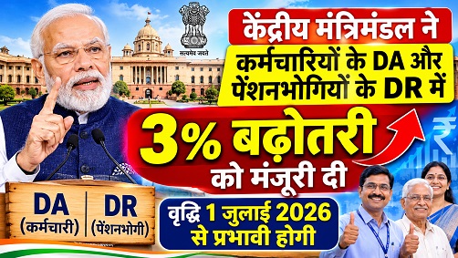 DA Hike 2026: Dearness Allowance for central government employees increased by 3%; now stands at 63%