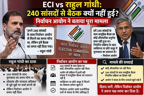ECI vs Rahul Gandhi: Why didn't the meeting with 240 MPs take place? The Election Commission explains the full matter.