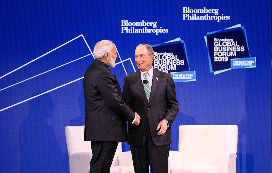 PM Modi welcomes Bloomberg's expansion plan; marks 30 years in India.